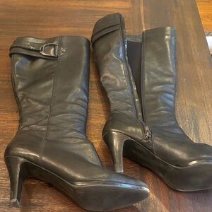 Elegant Black Heeled Boots